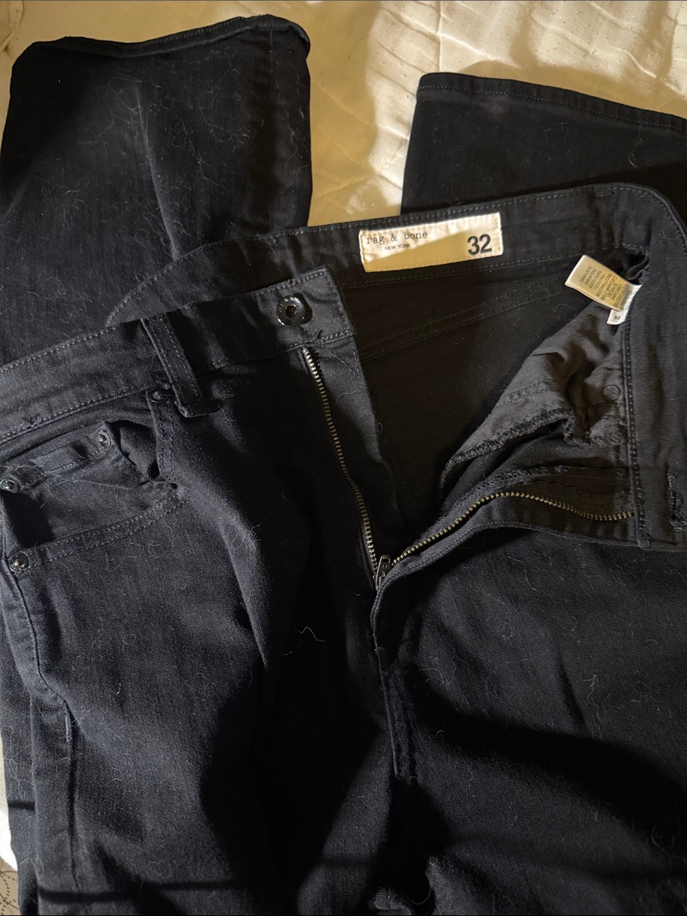 rag & bone Women's Bootcut Jeans in Black